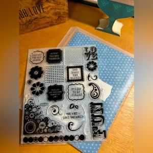 Close to my Heart My Acrylix Stamp Set, Rock The Block - RETIRED, Never Used